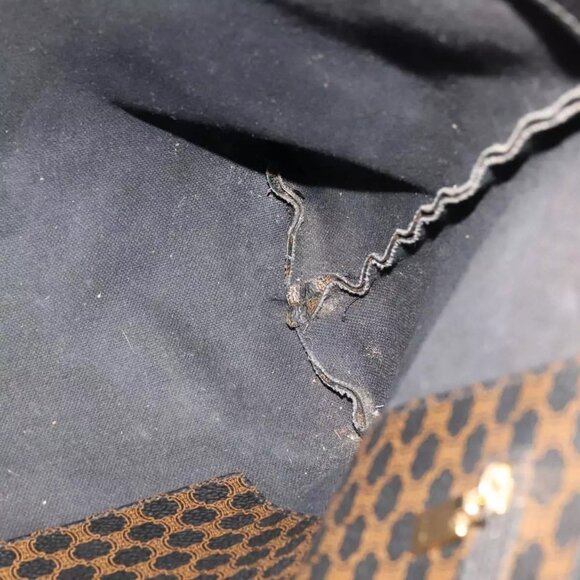 CELINE Macadam Canvas Tote Bag PVC Leather Black Auth yk17145 - Picture 11 of 16